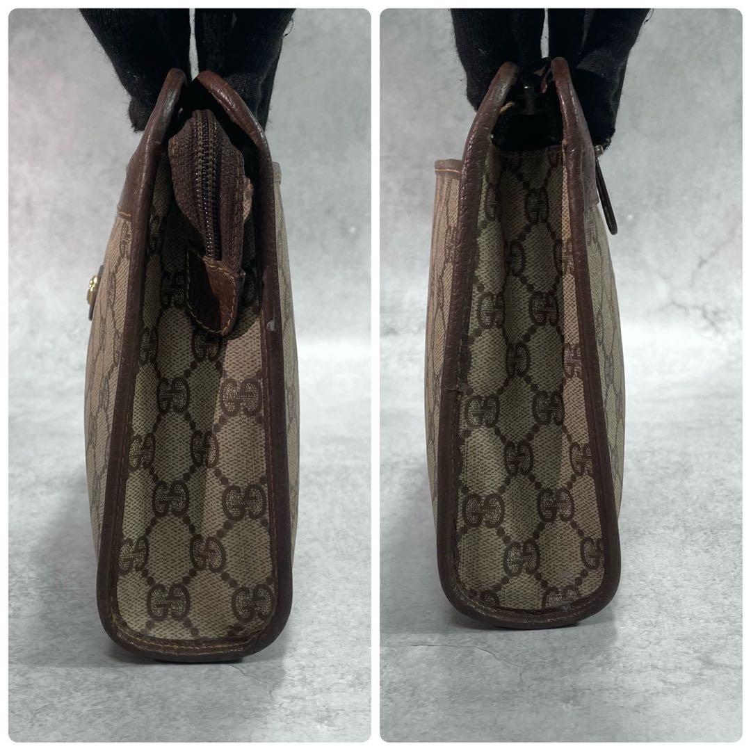 Gucci GG Clutch Brown Leather Logo Second — view 7