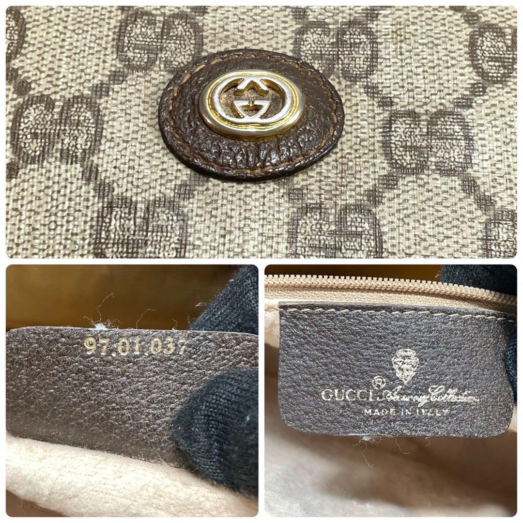 Gucci GG Clutch Brown Leather Logo Second — view 9
