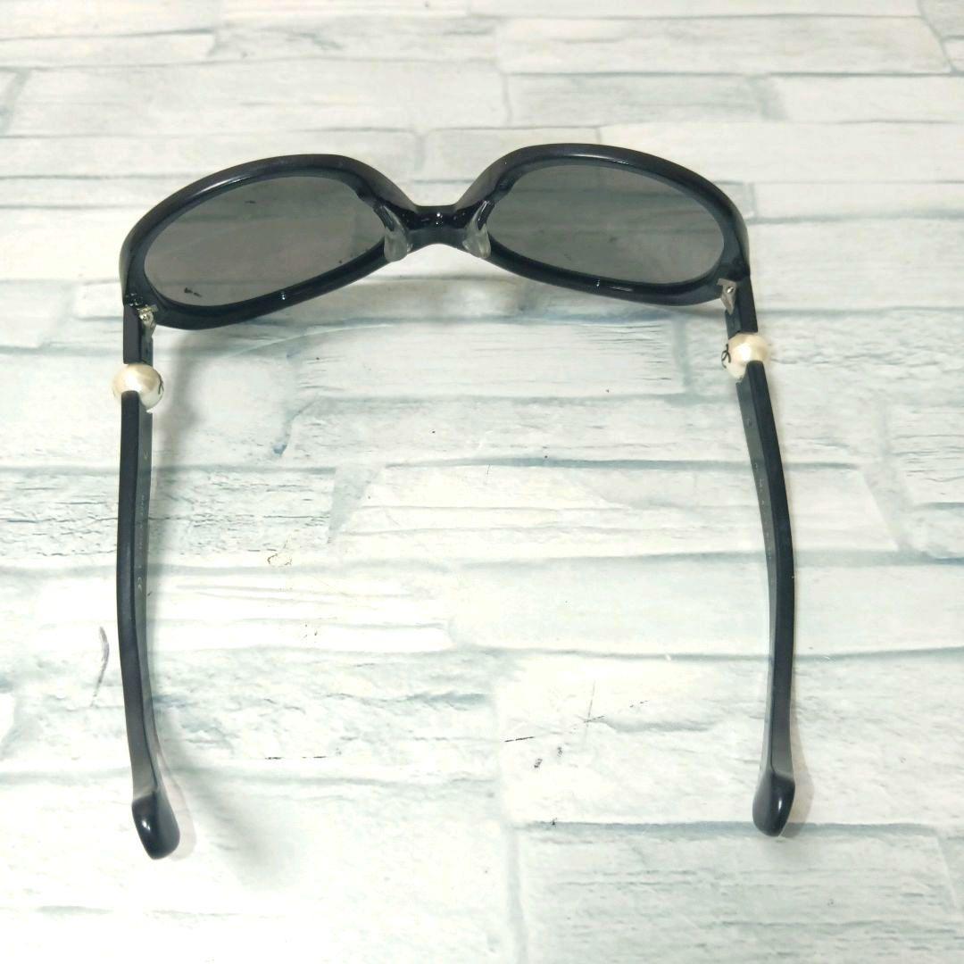 Chanel Sunglasses Pearl CC Logo Black Oval Eyewear — view 7