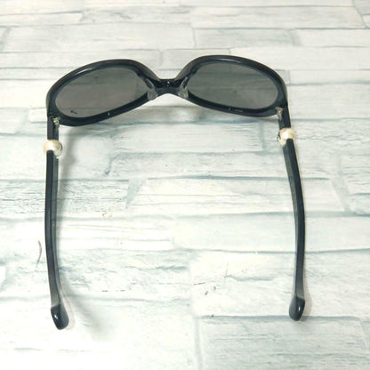 Chanel Sunglasses Pearl CC Logo Black Oval Eyewear — view 7