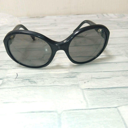 Chanel Sunglasses Pearl CC Logo Black Oval Eyewear — view 8