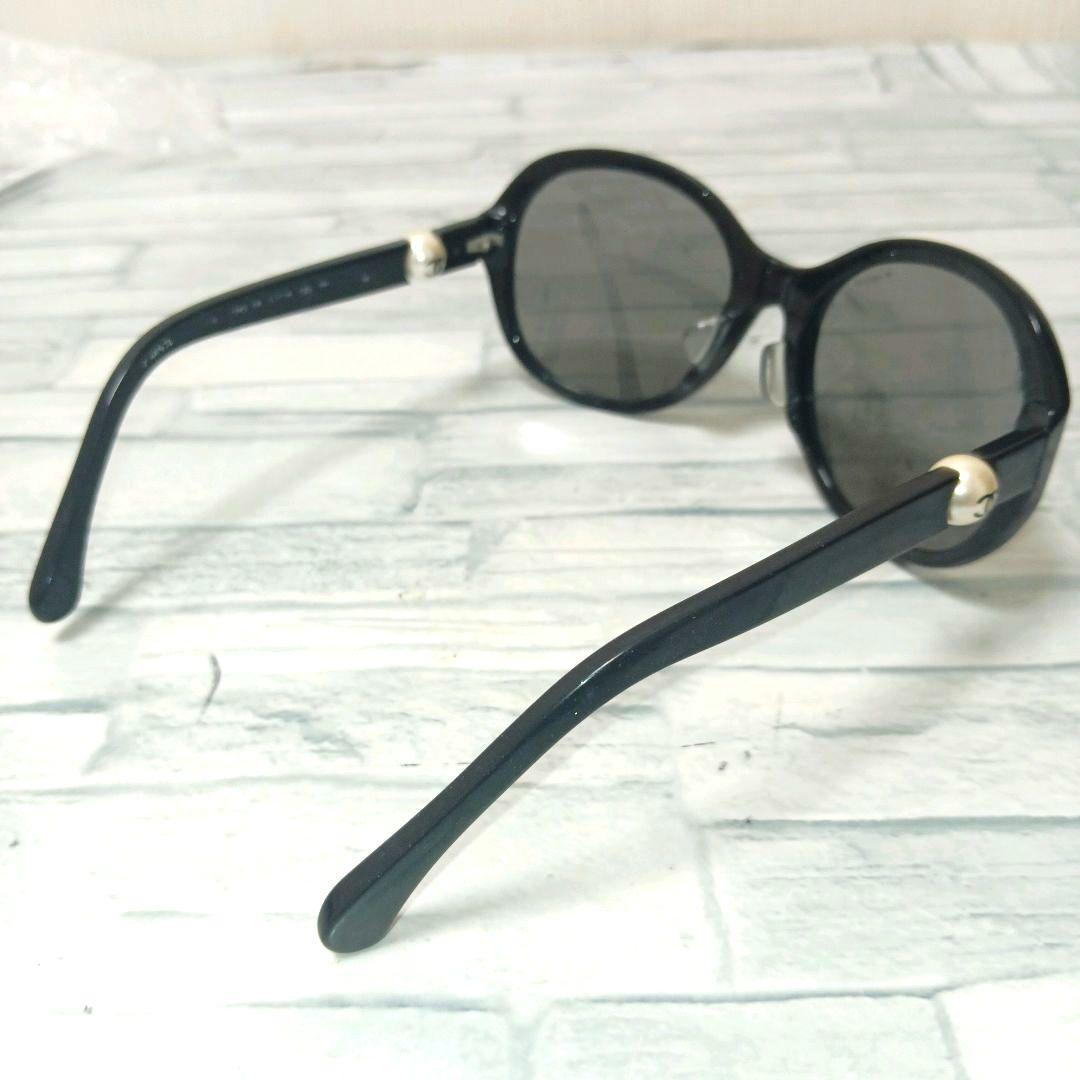 Chanel Sunglasses Pearl CC Logo Black Oval Eyewear — view 9