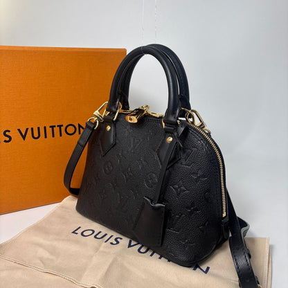 Louis Vuitton Monogram Empreinte Alma BB Handbag Black — view 2