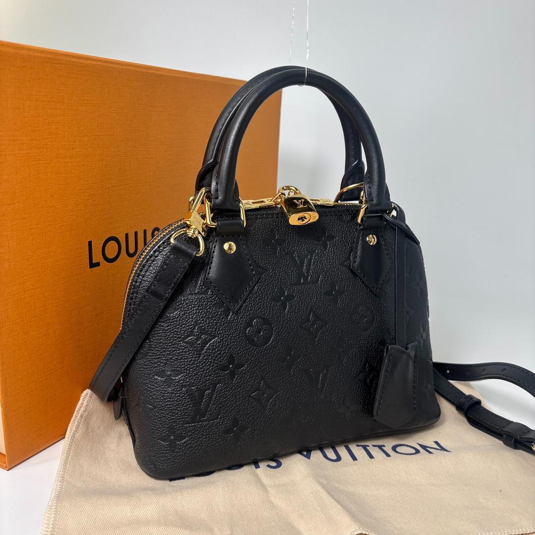 Louis Vuitton Monogram Empreinte Alma BB Handbag Black — view 3