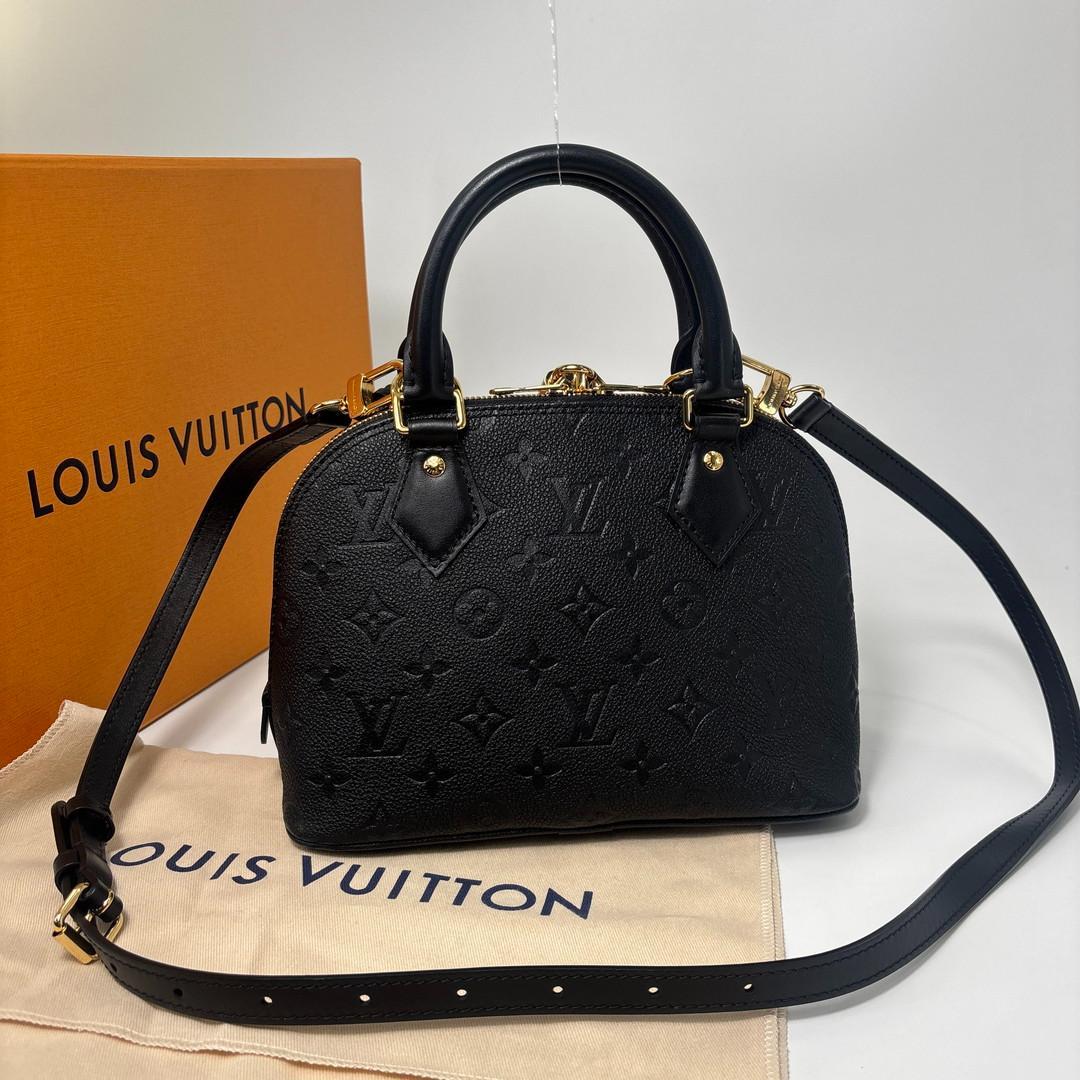 Louis Vuitton Monogram Empreinte Alma BB Handbag Black — view 5