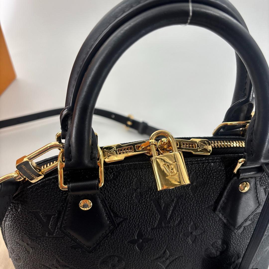 Louis Vuitton Monogram Empreinte Alma BB Handbag Black — view 7