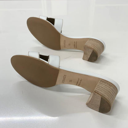 Hermes Oasis Leather Sandals White — view 6