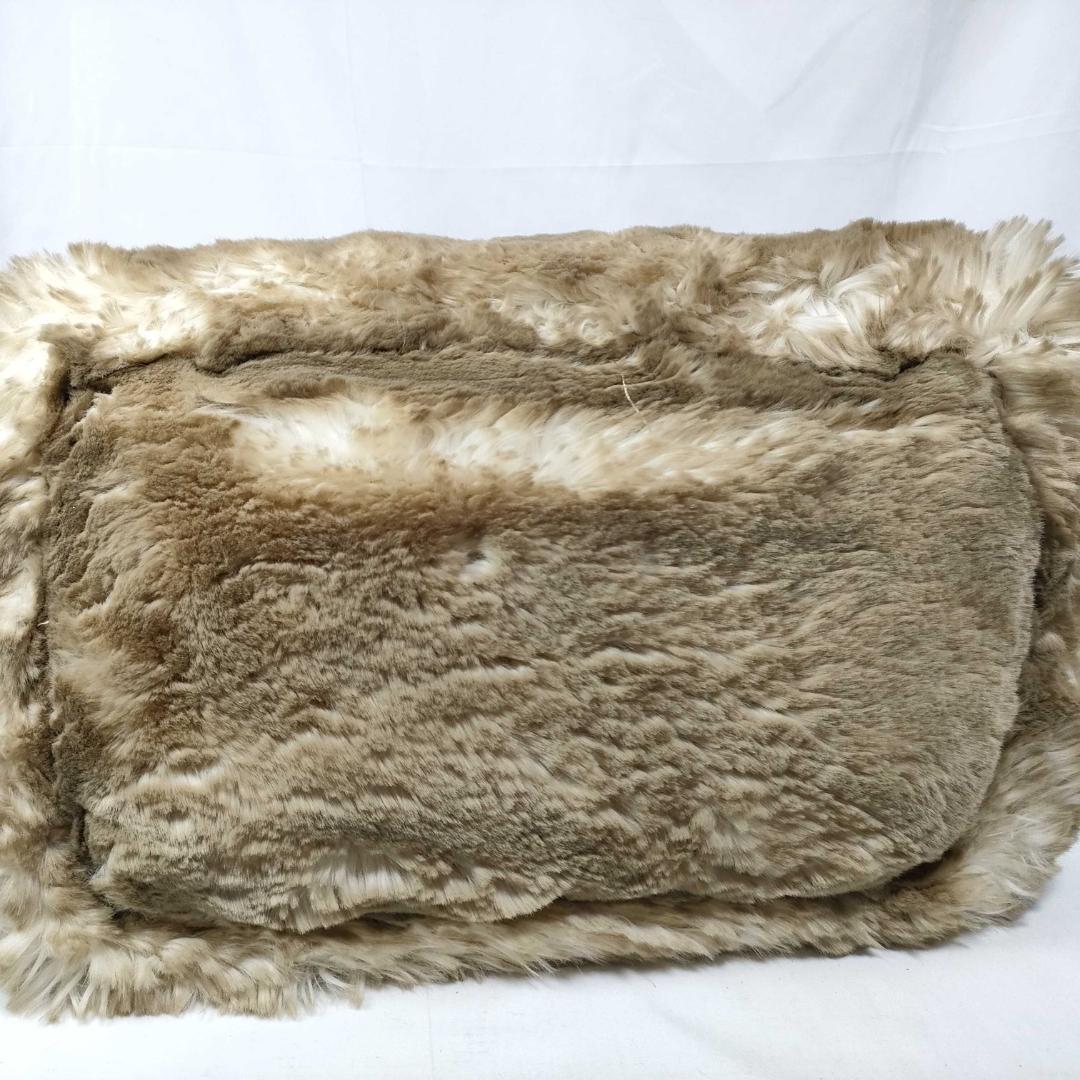 Prada Eco Rabbit Fur Handbag Canapa GM Charm — view 3