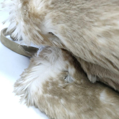 Prada Eco Rabbit Fur Handbag Canapa GM Charm — view 6