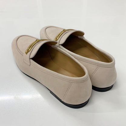 Hermes Colette Suede Roulis Buckle Moccasins Loafers Pink Beige — view 4
