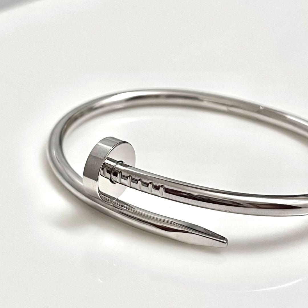 Cartier White Gold Classic Model Juste Un Clou Bracelet