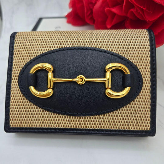 Gucci Bifold Wallet Horsebit Canvas