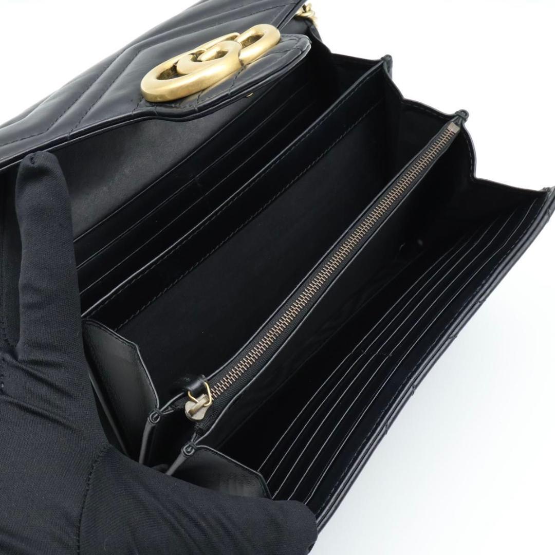 Gucci GG Marmont Chain Shoulder Wallet Black — view 4