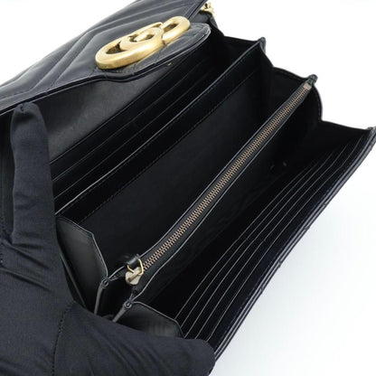 Gucci GG Marmont Chain Shoulder Wallet Black — view 4