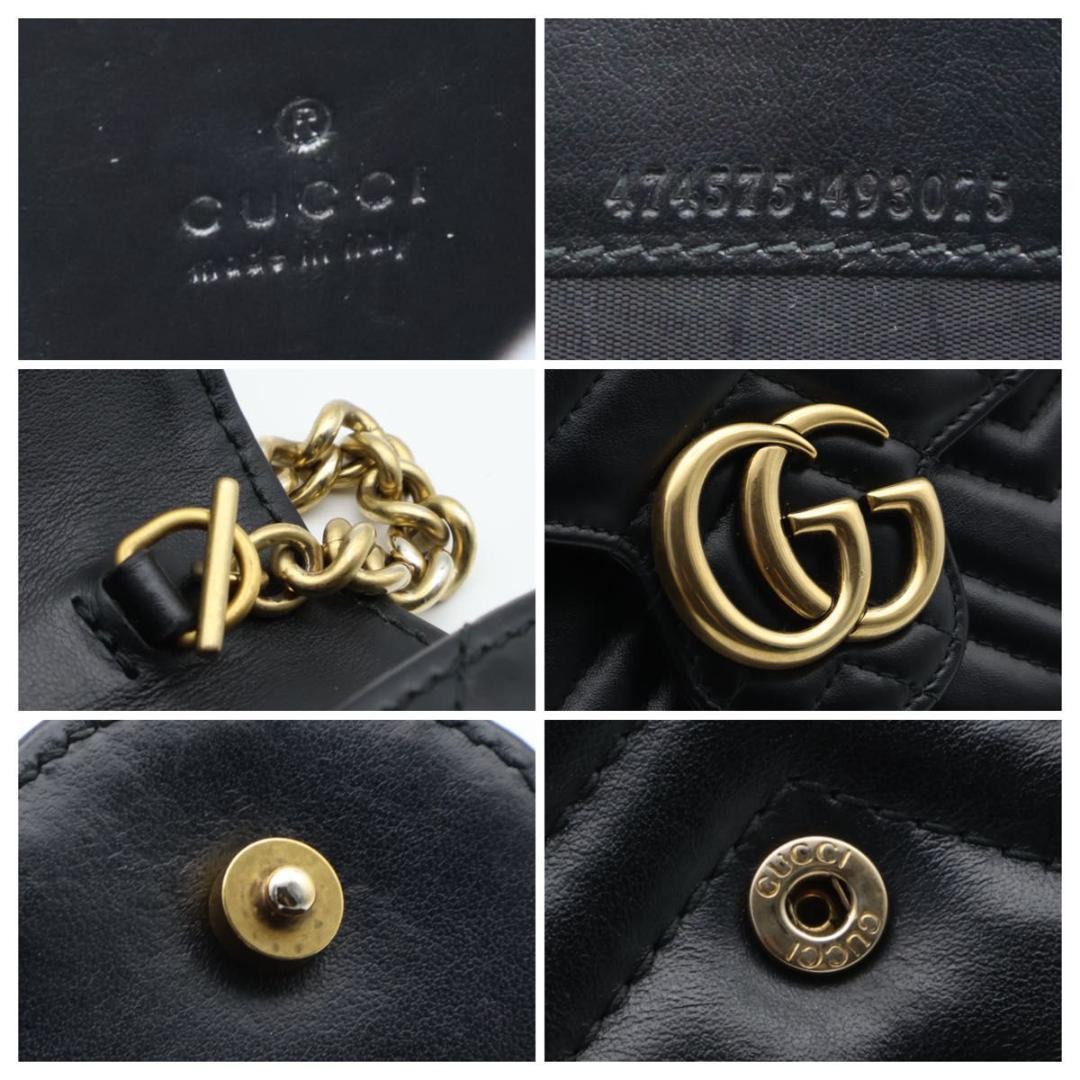 Gucci GG Marmont Chain Shoulder Wallet Black — view 7