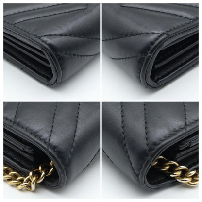 Gucci GG Marmont Chain Shoulder Wallet Black — view 8