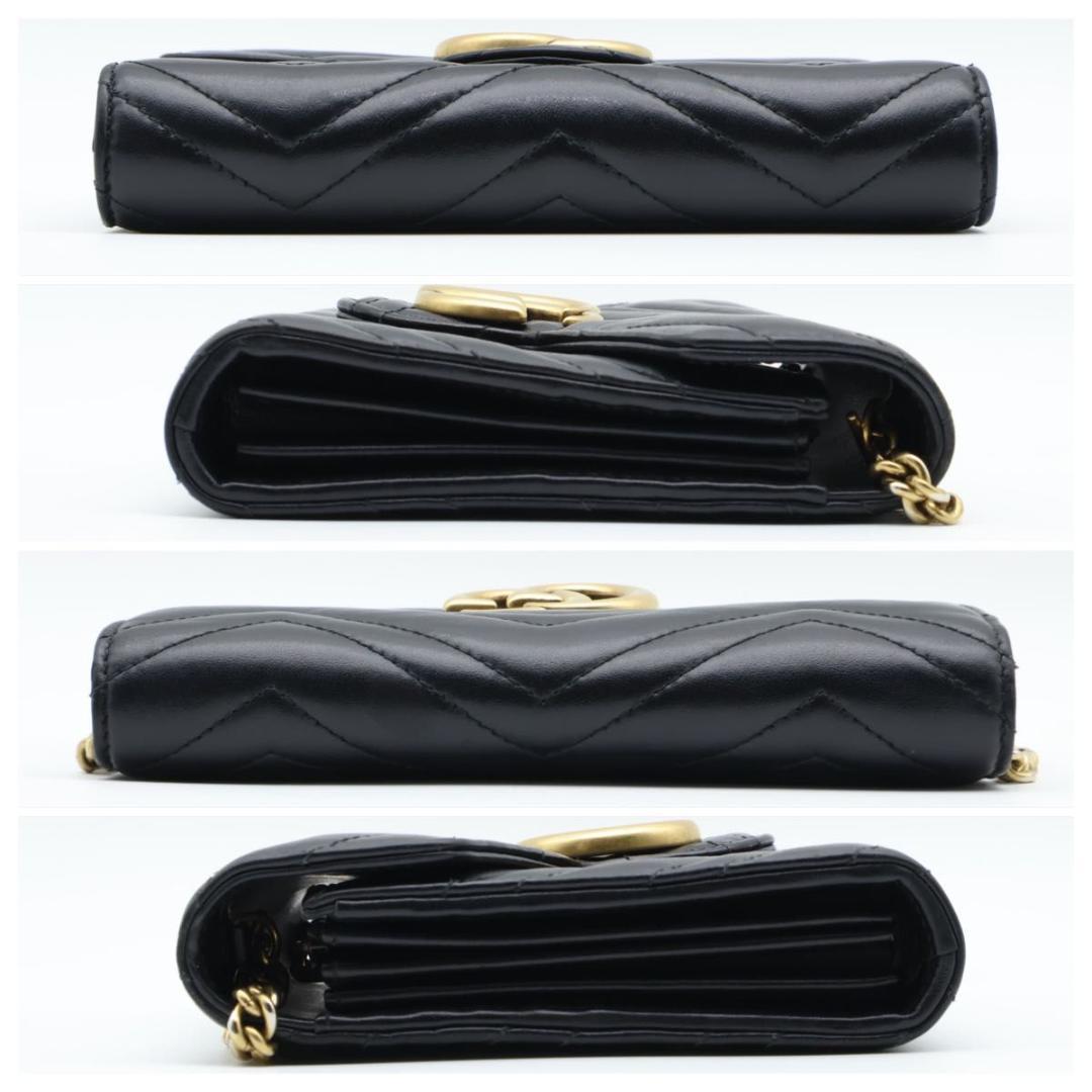 Gucci GG Marmont Chain Shoulder Wallet Black — view 9