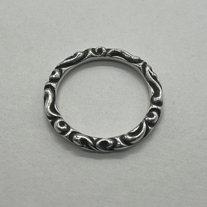 Chrome Hearts Leather Blade with Scroll Ring Necklace — view 4