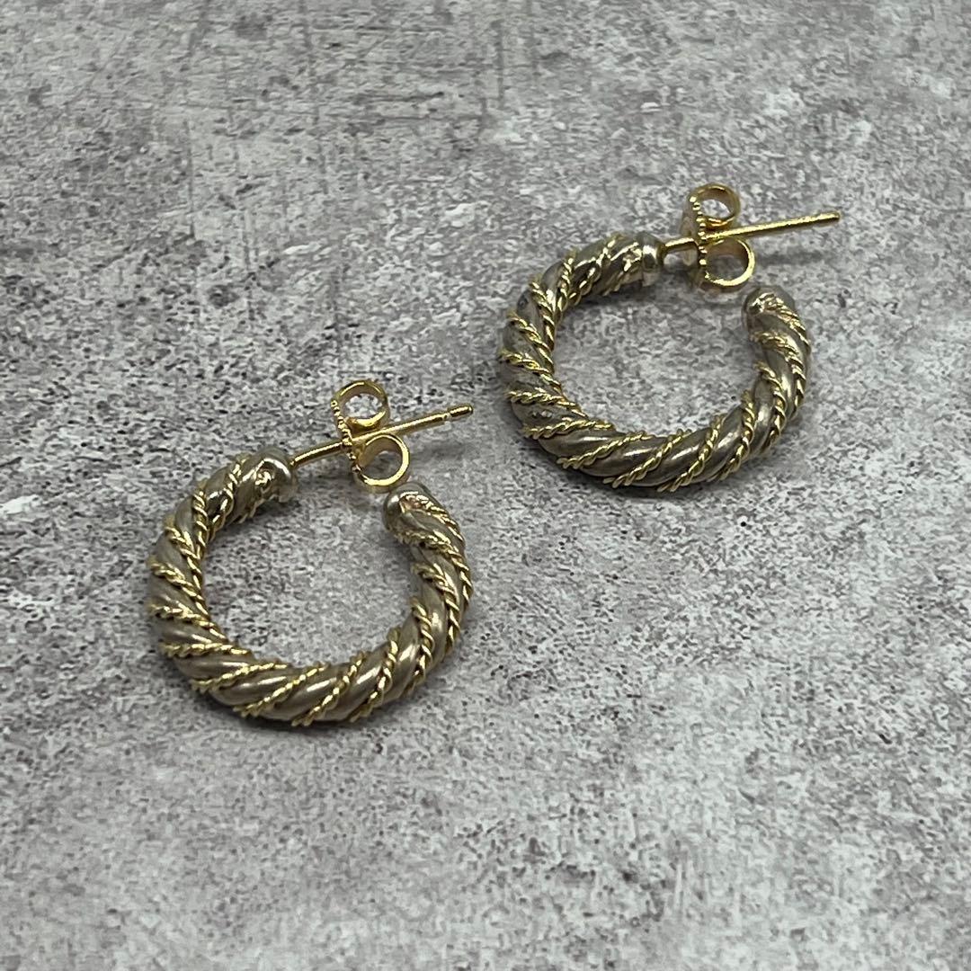 Tiffany & Co Twisted Rope Hoop Earrings YG