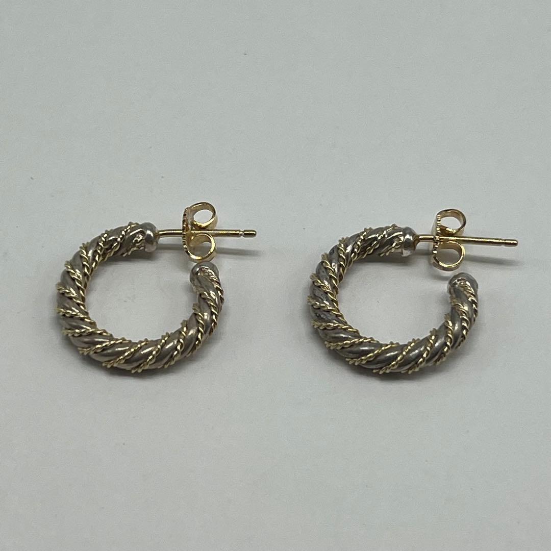 Tiffany & Co Twisted Rope Hoop Earrings YG — view 2
