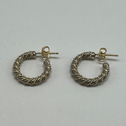 Tiffany & Co Twisted Rope Hoop Earrings YG — view 2