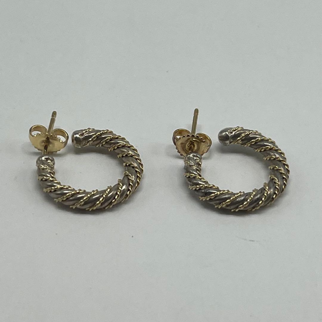 Tiffany & Co Twisted Rope Hoop Earrings YG — view 5