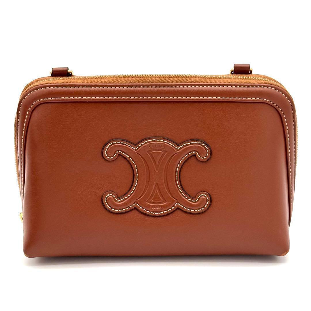 Celine Chain Shoulder Bag Clutch Cuir Leather — view 2