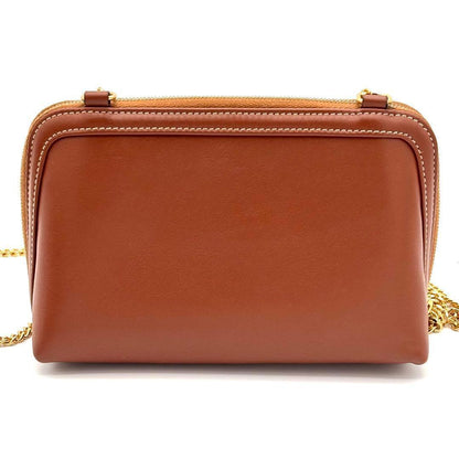 Celine Chain Shoulder Bag Clutch Cuir Leather — view 3