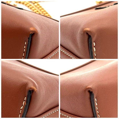 Celine Chain Shoulder Bag Clutch Cuir Leather — view 8