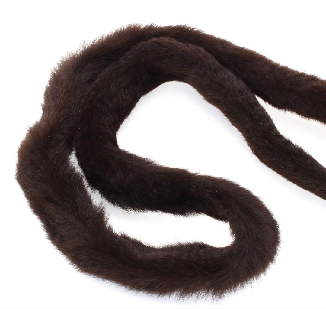 Unused Chanel Cocomark Weasel Fur Neck Strap