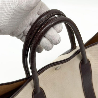 Hermes Garden Party PM Canvas Leather Officier Beige Tote Bag — view 7