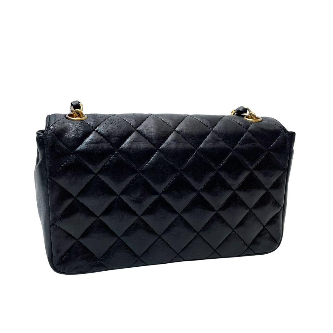 Chanel Lambskin Mini Quilted Chain Shoulder Bag CC Logo — view 2