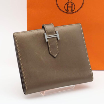 Hermes Bearn Compact Milois Wallet Blanc