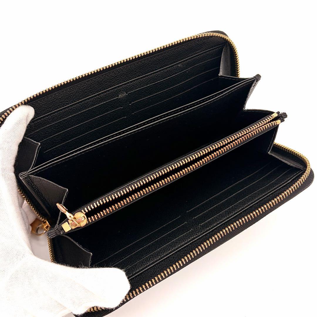 Louis Vuitton Wallet Black Gold Zippy Epi — view 3