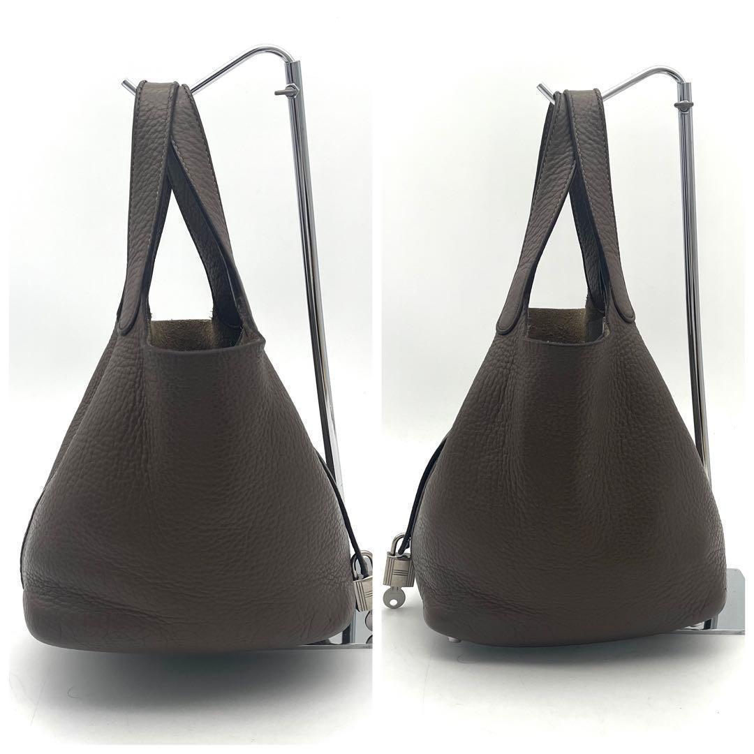 Hermes Picotin Lock PM Taurillon Clemence Etoupe Handbag