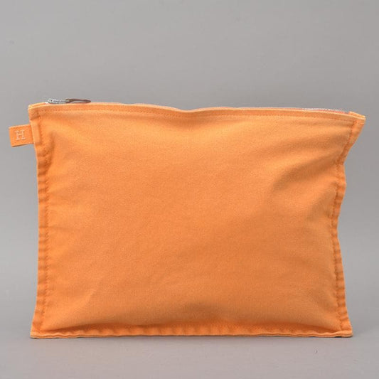 Hermes◇ Hermes Bora Flat Pouch GM Canvas Orange