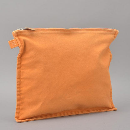 Hermes◇ Hermes Bora Flat Pouch GM Canvas Orange
