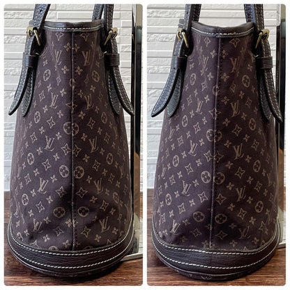 Louis Vuitton Monogram Mini Lin Bucket PM Shoulder Bag — view 4