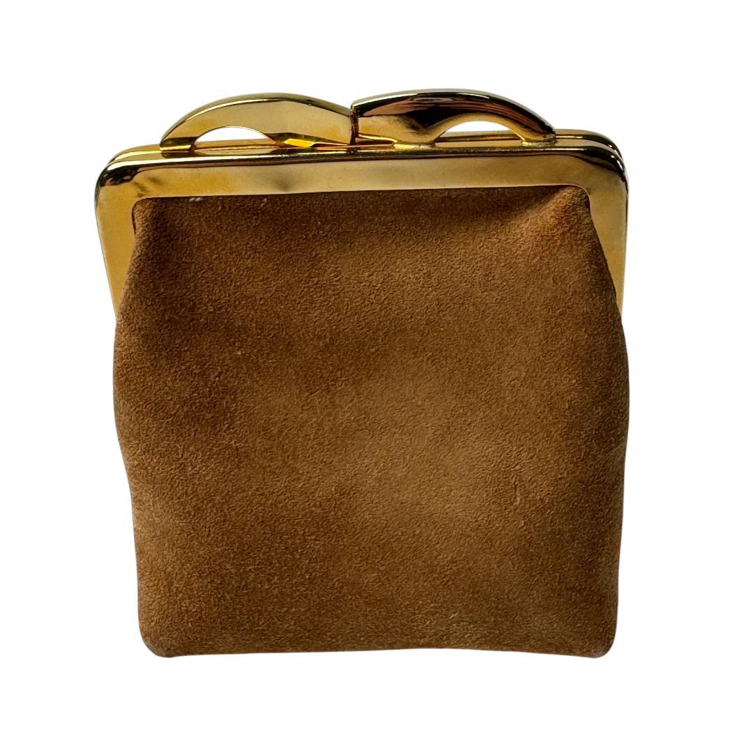 Loewe Anagram Suede Coin Case Kiss Lock Vintage — view 3