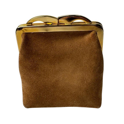 Loewe Anagram Suede Coin Case Kiss Lock Vintage — view 3