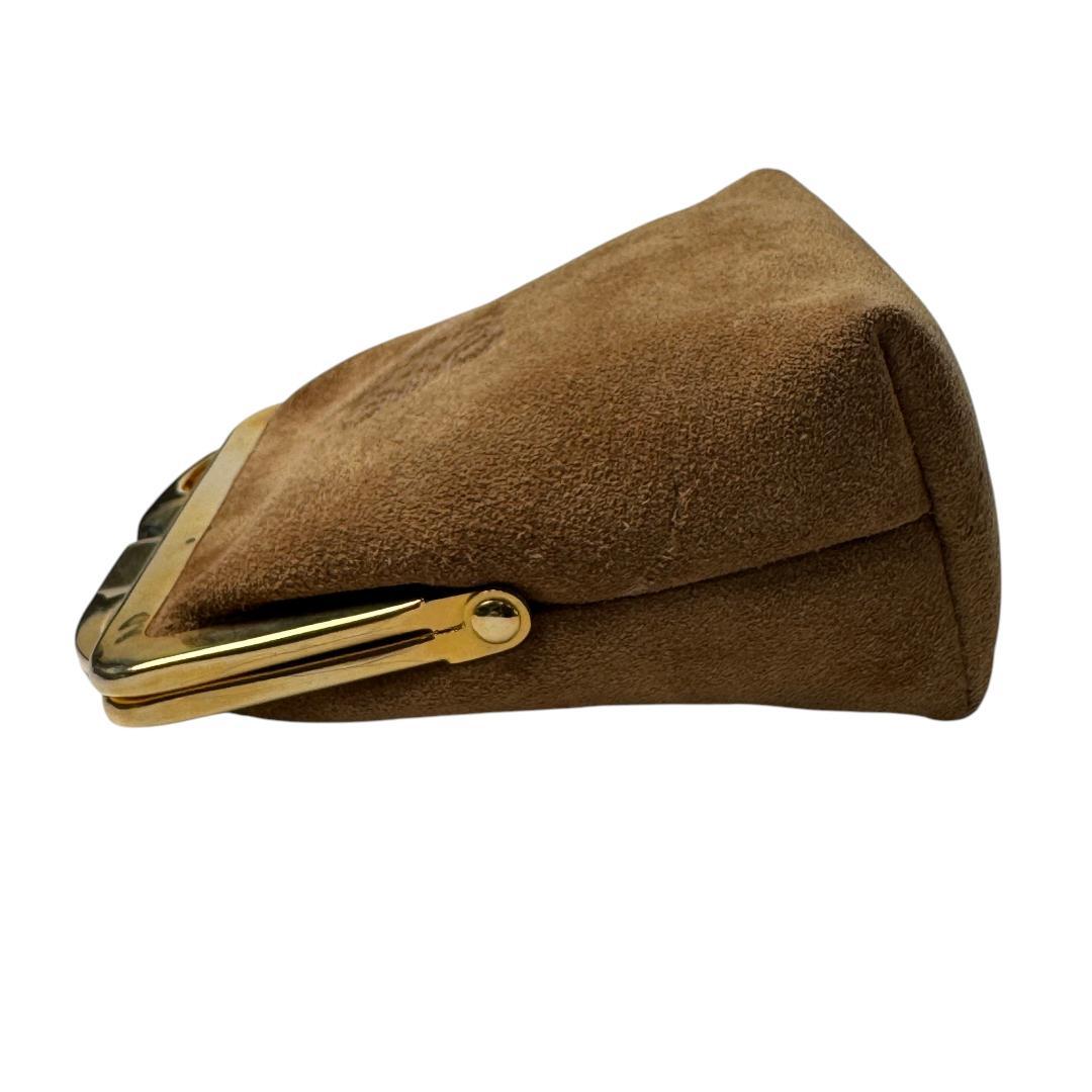 Loewe Anagram Suede Coin Case Kiss Lock Vintage — view 4
