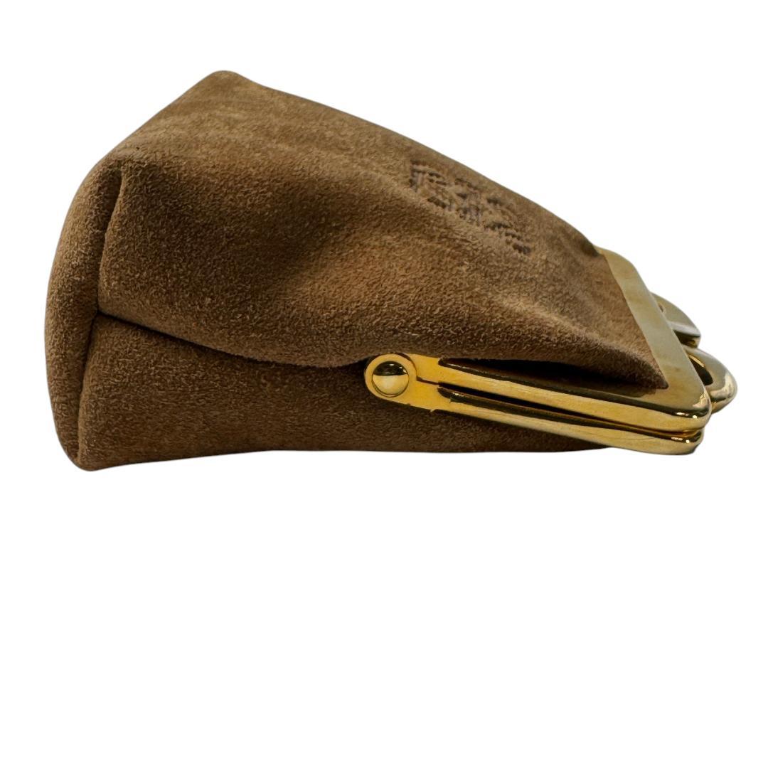 Loewe Anagram Suede Coin Case Kiss Lock Vintage — view 5