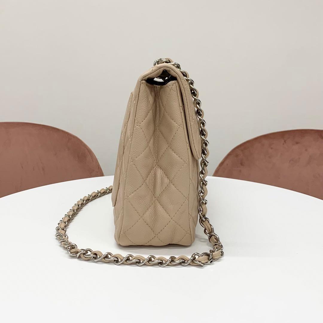 Chanel Big Quilted Caviar Leather CC Logo Shoulder — view 2
