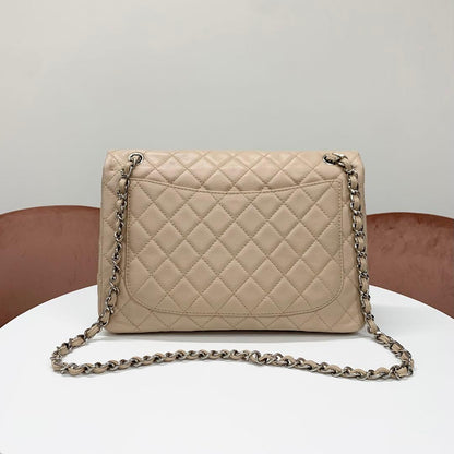 Chanel Big Quilted Caviar Leather CC Logo Shoulder — view 3