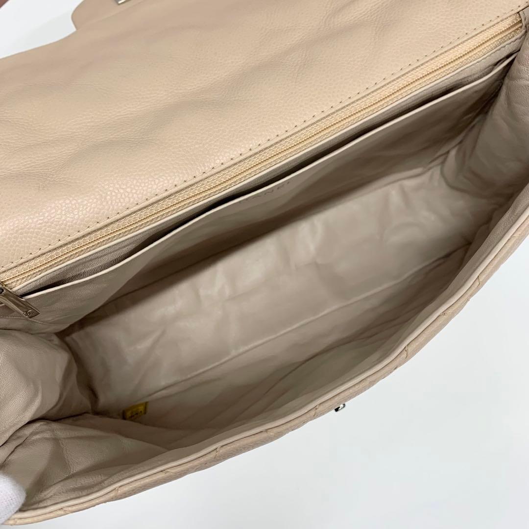 Chanel Big Quilted Caviar Leather CC Logo Shoulder — view 7