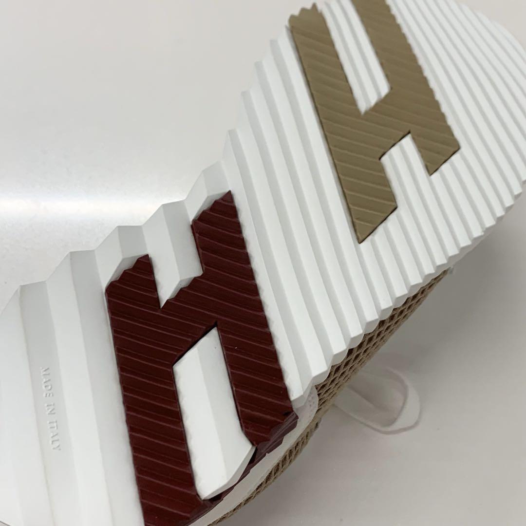 Unused Hermes Bouncing Fabric Suede Sneakers Beige