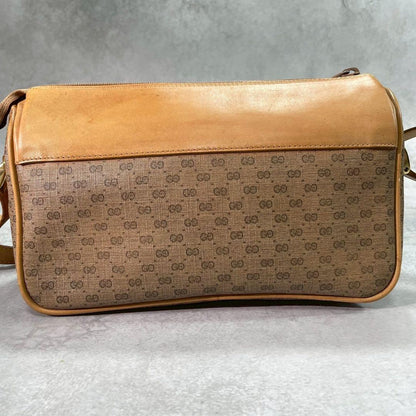 Gucci GG Sherry Line Shoulder Bag Brown Leather — view 3