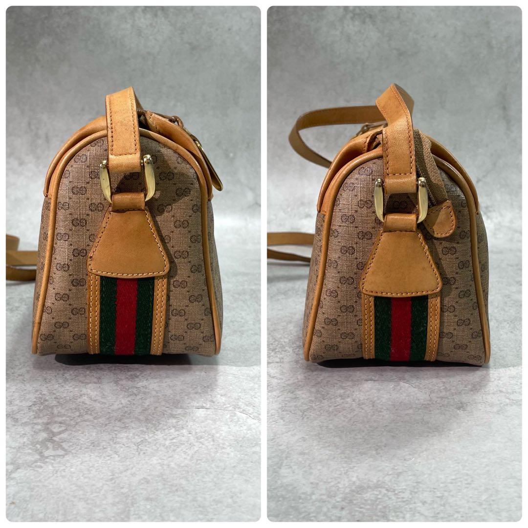 Gucci GG Sherry Line Shoulder Bag Brown Leather — view 4
