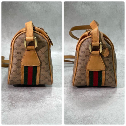 Gucci GG Sherry Line Shoulder Bag Brown Leather — view 4