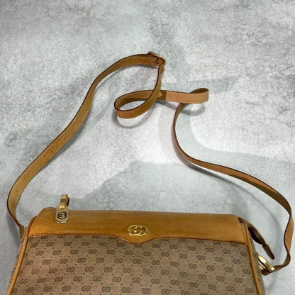 Gucci GG Sherry Line Shoulder Bag Brown Leather — view 6